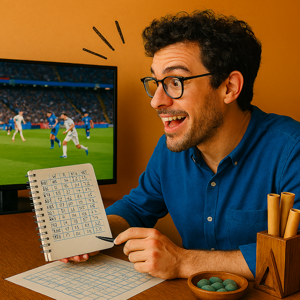 Passionate watching TV sport and review the stats