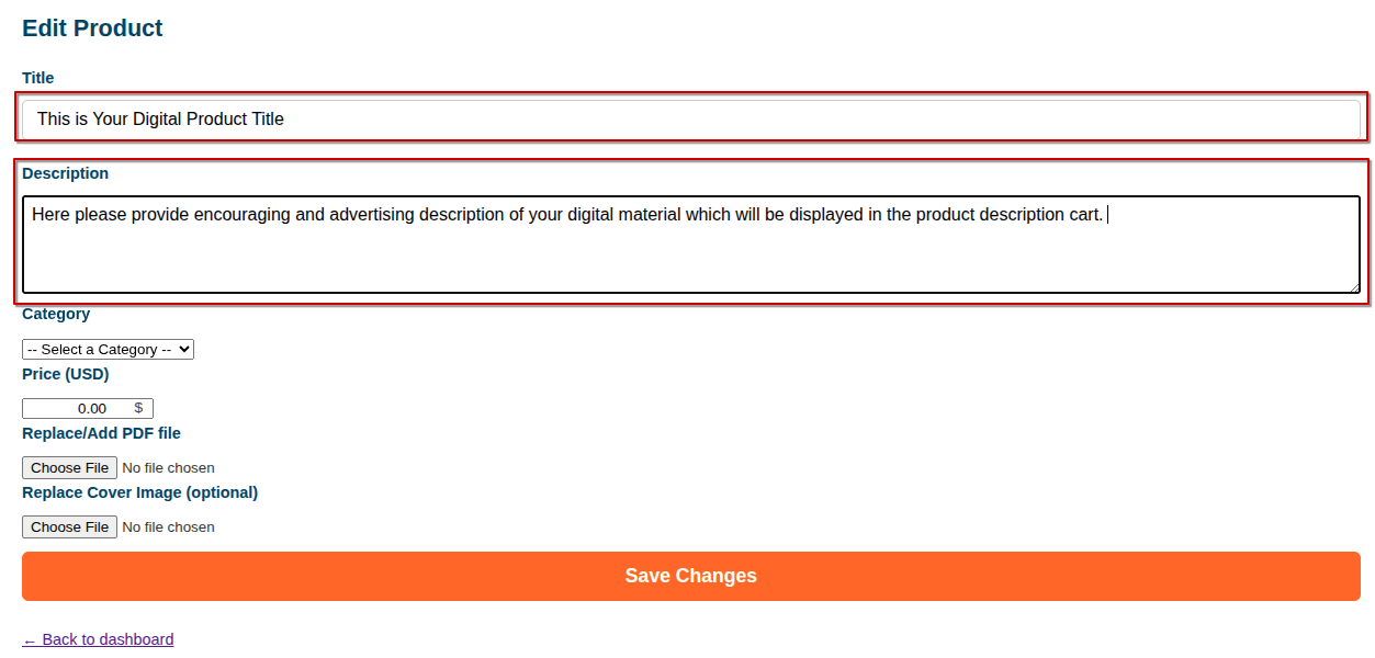 Registration example