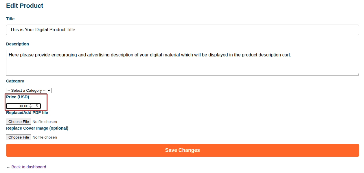 Registration example
